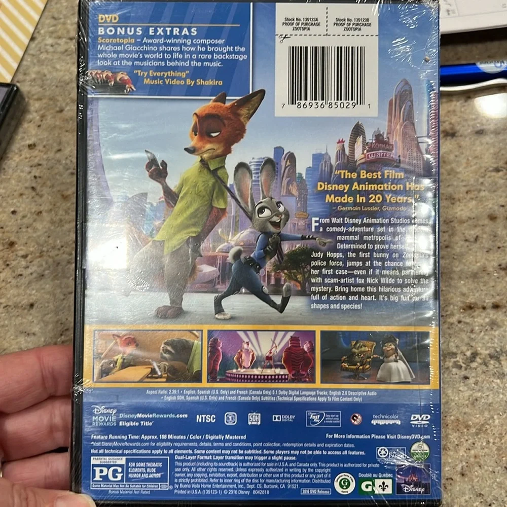 Disney Zootopia dvd